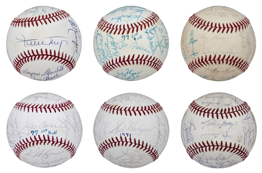 Lot of (6) New York Mets 1970s Team Signed Baseballs (JSA)